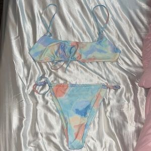 Bikini Set Watercolor Rainbow Print!